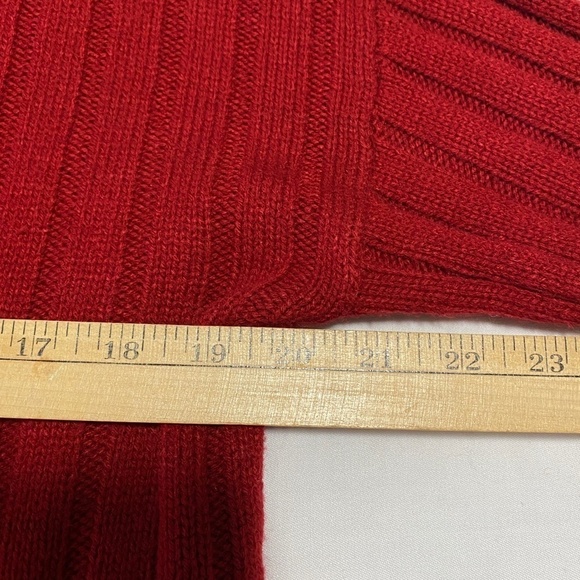 Lord & Taylor Long Sleeve Women's Red Turtleneck Ribbed Sweater Size Small‎ - Picture 6 of 8
